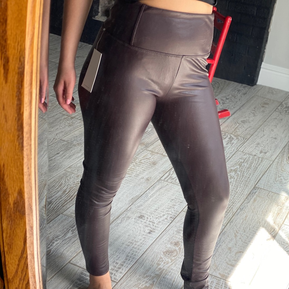 Faux leather leggings